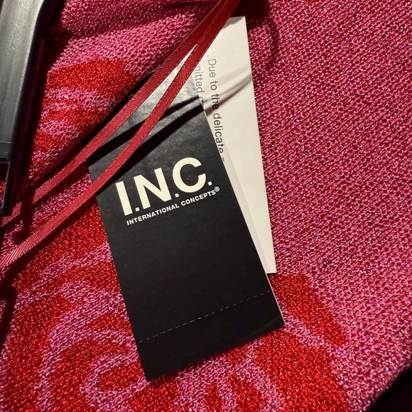 INC International Concepts Pink Off-the-Shoulder Sweater - Picture 4 of 5